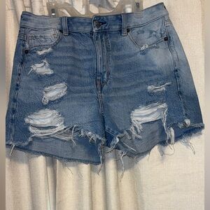 American Eagle Outfitters Ripped Blue Jean Shorts